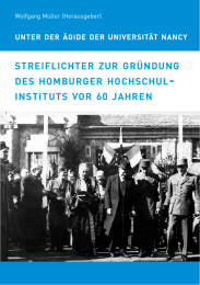 - 60 STREIFLICHTER ZUR GRÜNDUNG DES HOMBURGER HOCHSCHUL