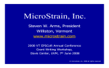 MicroStrain MicroStrain, Inc. , Inc. Steven W. Arms, President