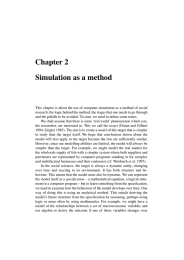 Chapter 2 Simulation as a method