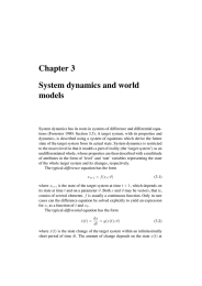 Chapter 3 System dynamics and world models