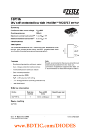 BSP75N 60V self-protected low-side Intellifet MOSFET switch Summary