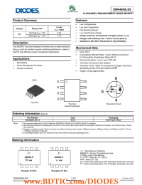 DMN4800LSS Product Summary Features