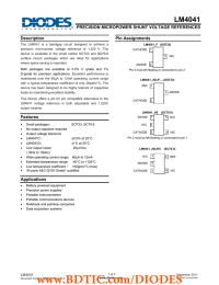 LM4041  PRECISION MICROPOWER SHUNT VOLTAGE REFERENCES Description