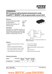 ZXMS6003G 60V N-channel self protected enhancement mode IntelliFET MOSFET with programmable current limit