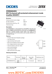 ZXMS6004DG 60V N-channel self protected enhancement mode Intellifet MOSFET Summary