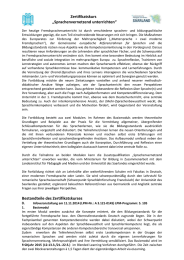 Zertifikatskurs „Sprachenvernetzend unterrichten“