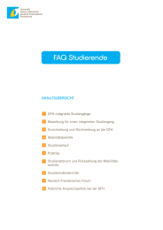 FAQ Studierende InhAltSüberSIcht