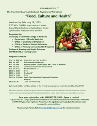 “Food, Culture and Health” The Fourteenth Annual Cultural Awareness Workshop