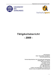 Tätigkeitsbericht - 2008 -