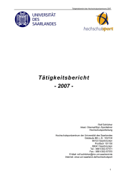 Tätigkeitsbericht - 2007 -