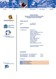 Ergebnisbogen Deutsche Hochschulmeisterschaft Handball Frauen (Vorrunde)