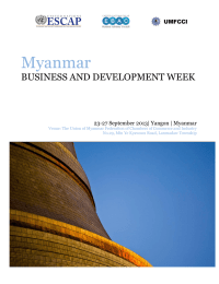 Myanmar BUSINESS AND DEVELOPMENT WEEK