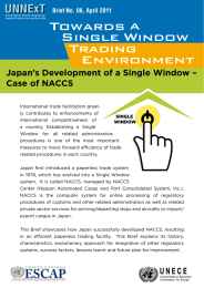 Japan’s Development of a Single Window – Case of NACCS