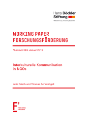 WORKING PAPER FORSCHUNGSFÖRDERUNG  Interkulturelle Kommunikation