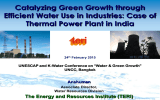 Catalyzing Green Growth through Efficient Water Use in Industries: Case of