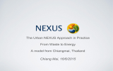 The Urban NEXUS Approach in Practice From Waste to Energy