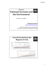 National Accounts and  the Environment Growth Trend from the  Regions of Asia