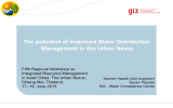 The potential of improved Water Distribution Management in the Urban Nexus