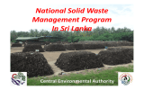 National Solid Waste Management Program In Sri Lanka Central Environmental Authority