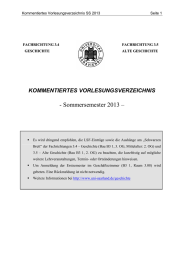 Kommentiertes Vorlesungsverzeichnis SS 2013  Seite 1 F