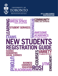 NEW STUDENTS ROSI REGISTRATION GUIDE UTORid