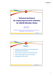 Technical Assistance Technical Assistance for Improving Economic Statistics  for ASEAN Member States