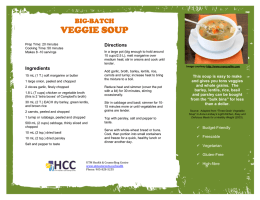 VEGGIE SOUP BIG-BATCH Directions