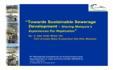 “Towards Sustainable Sewerage Development - ” Sharing Malaysia’s