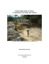 Golden Opportunity in Ghana: A Negotiation Case Study and Analysis