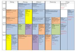 Montag Dienstag Mittwoch Donnerstag