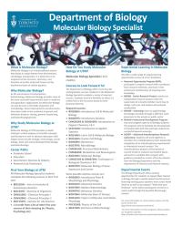 What is Molecular Biology? How Do You Study Molecular Biology at UTM?