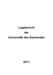 Lagebericht der Universität des Saarlandes