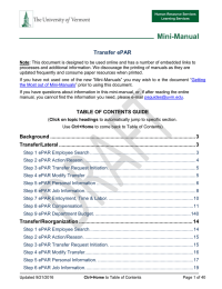 Mini-Manual Transfer ePAR