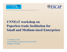 UNNExT workshop on Paperless trade facilitation for Small and Medium-sized Enterprises