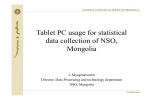 Tablet PC usage for statistical d ll i