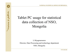 Tablet PC usage for statistical d ll i