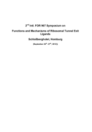 2 Intl. FOR 967 Symposium on Ligands