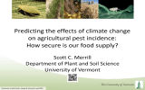 Predicting the effects of climate change on agricultural pest incidence: