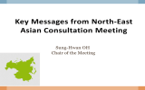 Key Messages from North-East Asian Consultation Meeting Sung-Hwan OH Chair of the Meeting