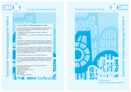 8 Hefte Fachrichtung Evangelische Theologie UNIVERSITÄT