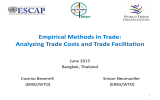 Empirical Methods in Trade: Analyzing Trade Costs and Trade Facilitation