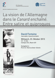La vision de l'Allemagne Canard enchaîné. Entre satire et quiproquos David Fontaine