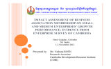 IMPACT ASSESSMENT OF BUSINESS ASSOCIATION MEMBERSHIP ON SMALL AND MEDIUM ENTERPRISES’ GROWTH