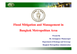 Flood Mitigation and Management in Bangkok Metropolitan Area