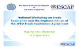4-5 2015 National Workshop on Trade Facilitation and the Implementation of