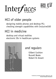 aces HCI of older people HCI in medicine