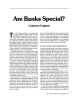 Banks Special? Are The
