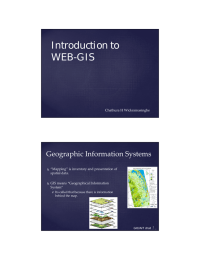 Introduction to WEB - GIS