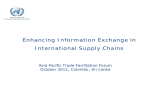 Enhancing Information Exchange in International Supply Chains Asia Pacific Trade Facilitation Forum