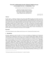 Towards An Information Security Maturity Model for Secure